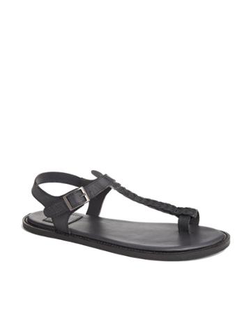 Asos Sandals With Woven Leather Strap