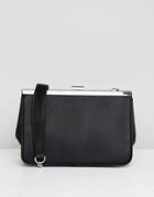 Stradivarius Rectangle Clutch Bag In Black - Black