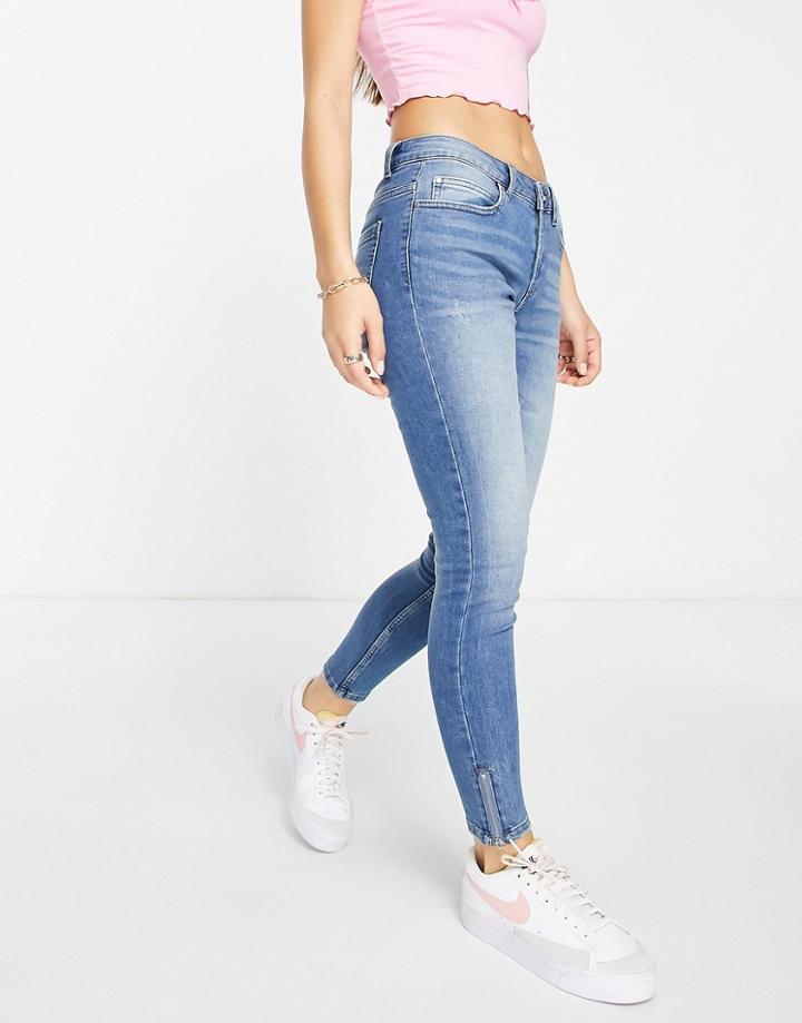 Jdy Sonja High Rise Skinny Jean In Light Wash-blue