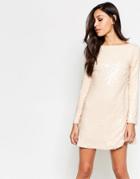 Motel Damitri Dress In Sequins - Pink