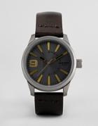Diesel Dz1843 Rasp Mens Leather Watch In Brown - Brown