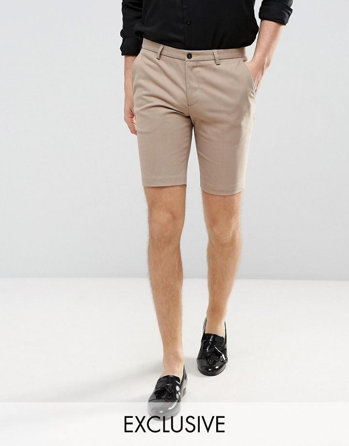 Noose & Monkey Skinny Smart Short - Stone