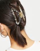 My Accessories London Embellished Crystal Cut Out Hair Claw Clip-multi