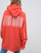 Cheap Monday Oversized Hoody With Repeat Back Logo - Pink