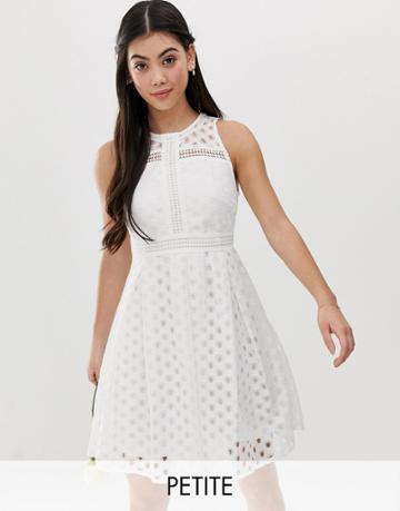 Y.a.s Petite Bridal Lace Skater Dress - White