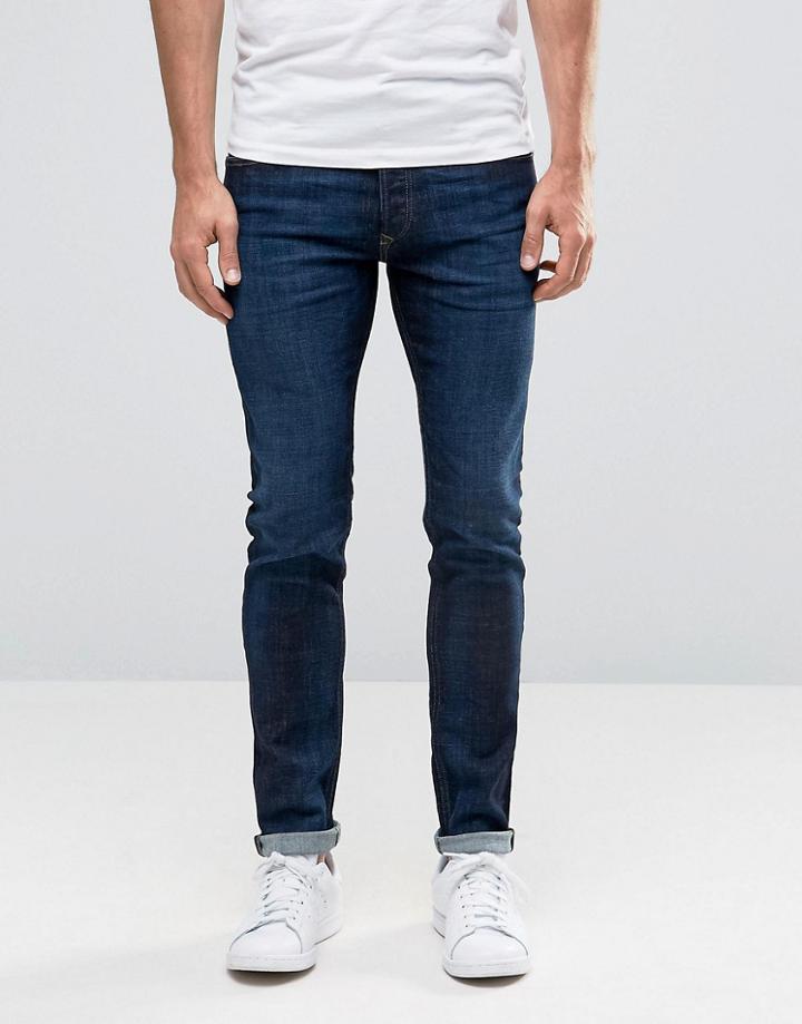 Diesel Sleenker Skinny Jeans 858e Dark Wash - Blue