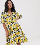 Y.a.s Petite Floral Print Tea Dress - Multi