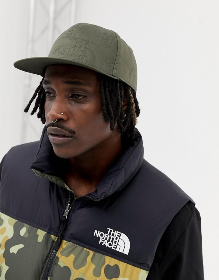 The North Face Quilted Baseball Cap In Green - Green