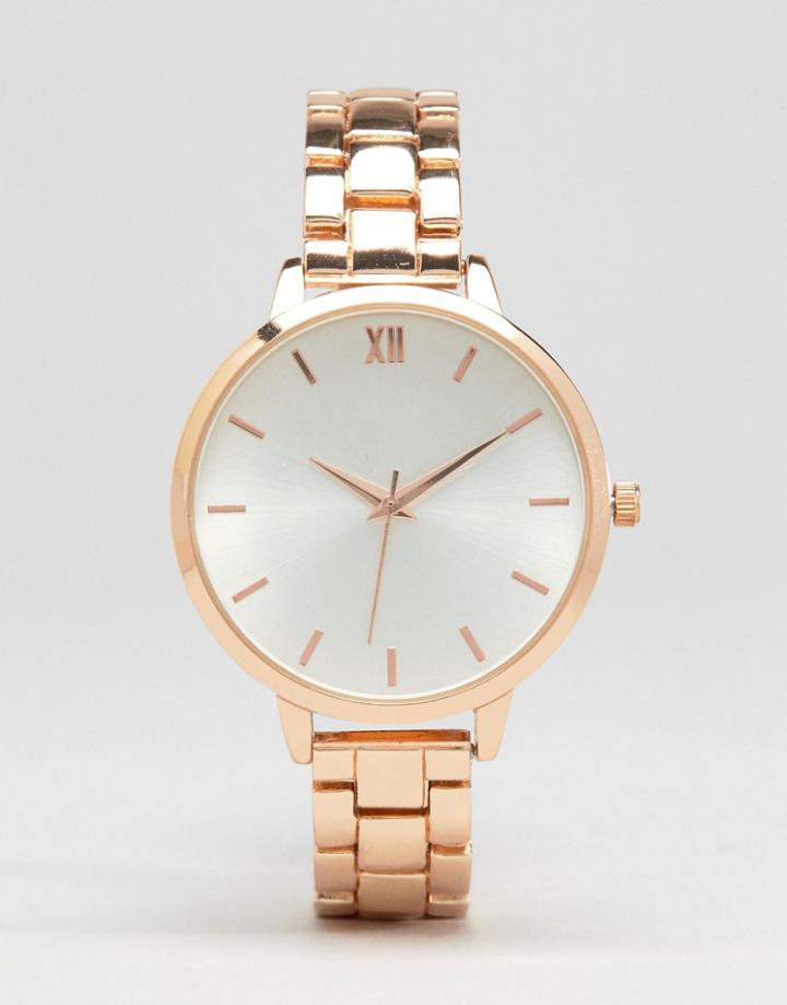 New Look Rose Gold Watch - Pink