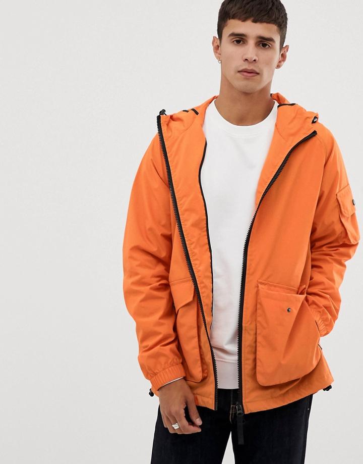 Bellfield Lightweight Hooded Jacket In Orange - Orange