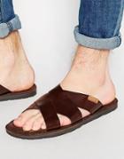 Base London Tiberius Leather Sandals - Brown