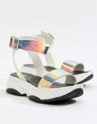Asos Design Fencer Chunky Sporty Flat Sandals - Clear