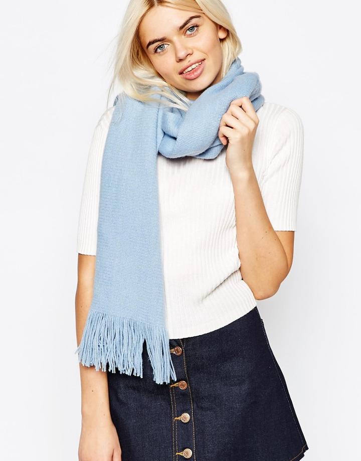 Monki Soft Wrap Around Scarf - Blue