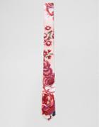 Asos Wedding Tie In Floral Design - Pink