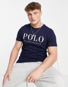 Polo Ralph Lauren Front Logo T-shirt In Navy