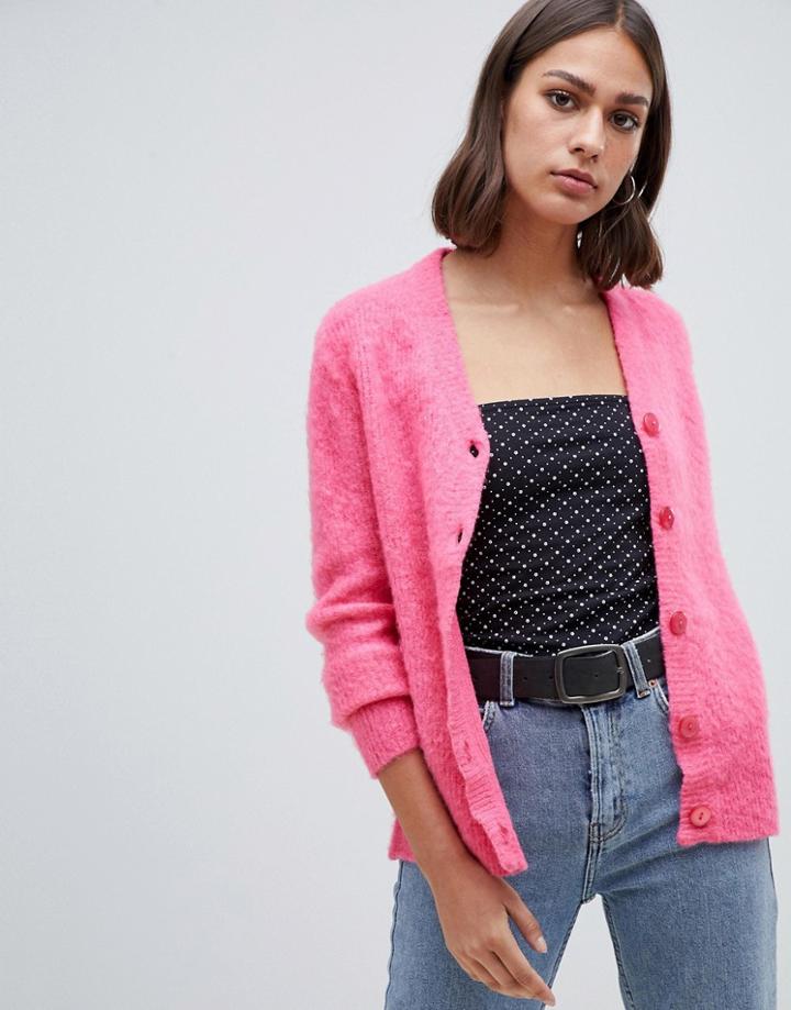 B.young V Neck Cardigan - Pink