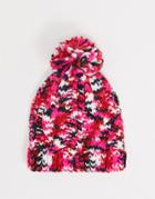 Superdry Spacedye Knitted Hat In Red