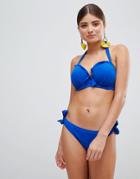 Pour Moi Padded Underwired Bikini Top - Blue