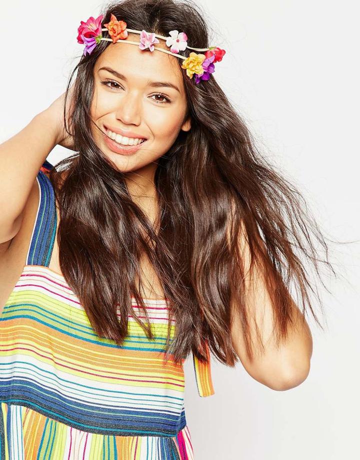 Asos Mix Tropic Flower Hair Garland - Multi