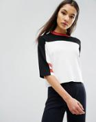 Asos Knitted Tee With Stripe Detail - Multi