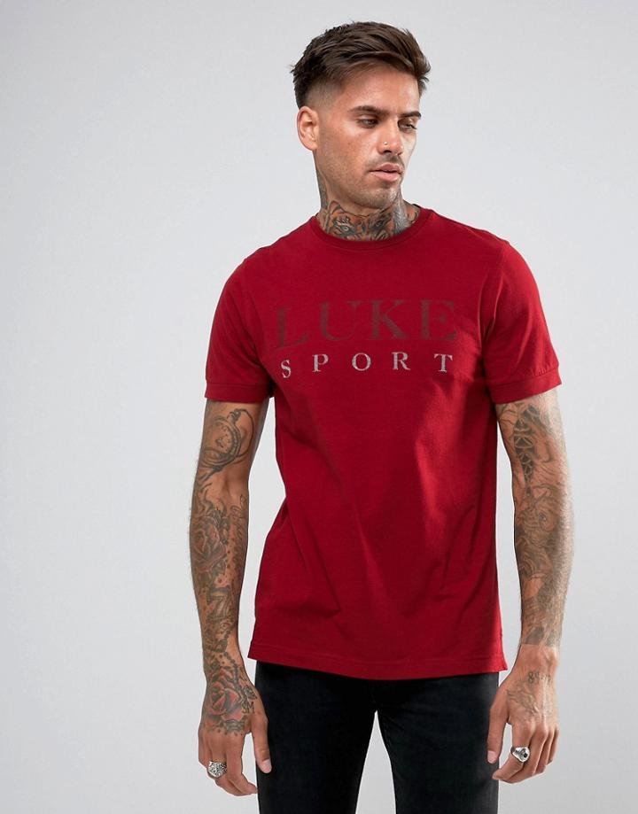 Luke Sport Max Logo T-shirt In Cherry - Red