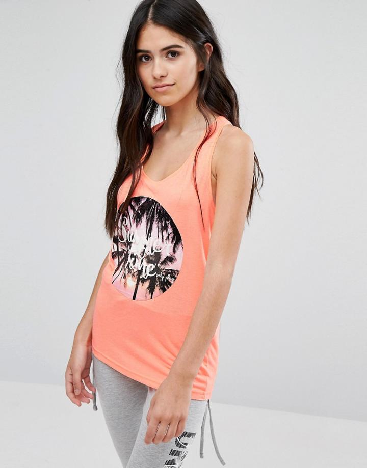 Only Play Palm Gym Tank - Orange