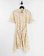 Whistles Dolly Fruit Print Tie Dress In Multi-white