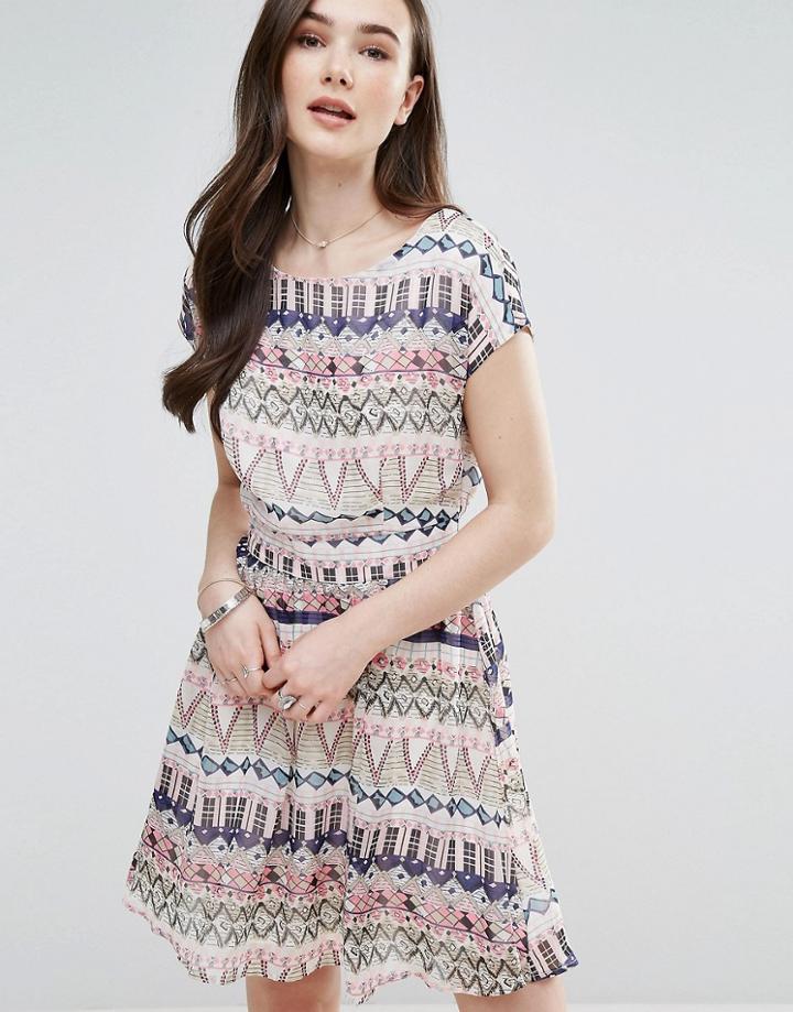 Pussycat London Print Skater Dress - Multi