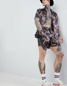 Roadies Of 66 Chinoiserie Print Two-piece Shorts - Black