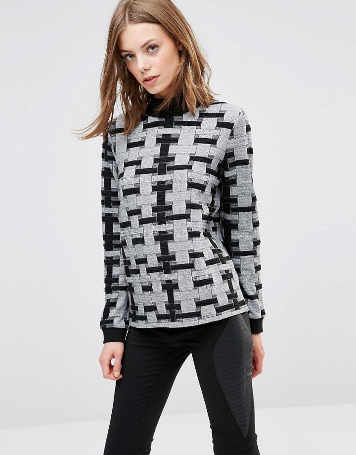 Minimum Tecla Patterned Sweater - Black