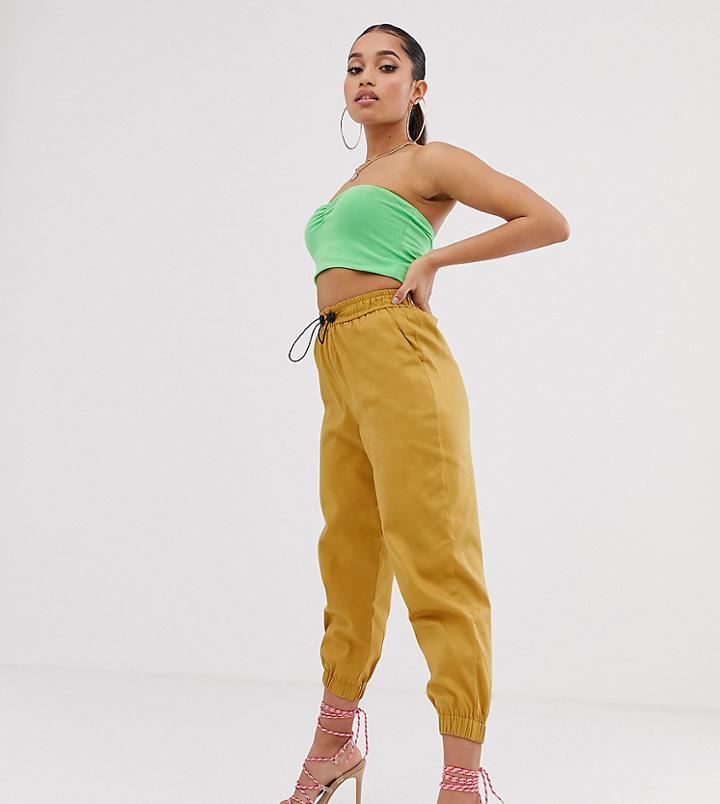 Collusion Petite Cuffed Cargo Pants-beige