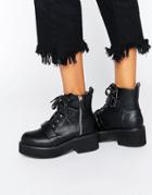 Asos Alexa Chunky Ankle Boots - Black