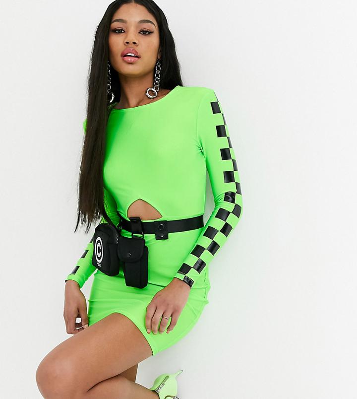 Asos Design X Christian Cowan Bodycon Dress With Removable Belt Bag