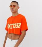 Reclaimed Vintage Cropped Varsity Tee - Orange