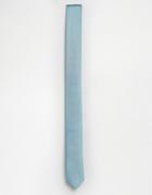 Noose & Monkey Super Skinny Tie In Blue - Blue