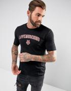Love Moschino T-shirt In Black With Varsity Logo - Black