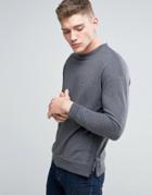 Jack & Jones Originals Sweatshirt With Zip Seam In Drop Shoulder - Gra