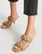 Na-kd Braided Padded Heeled Mules In Beige-neutral