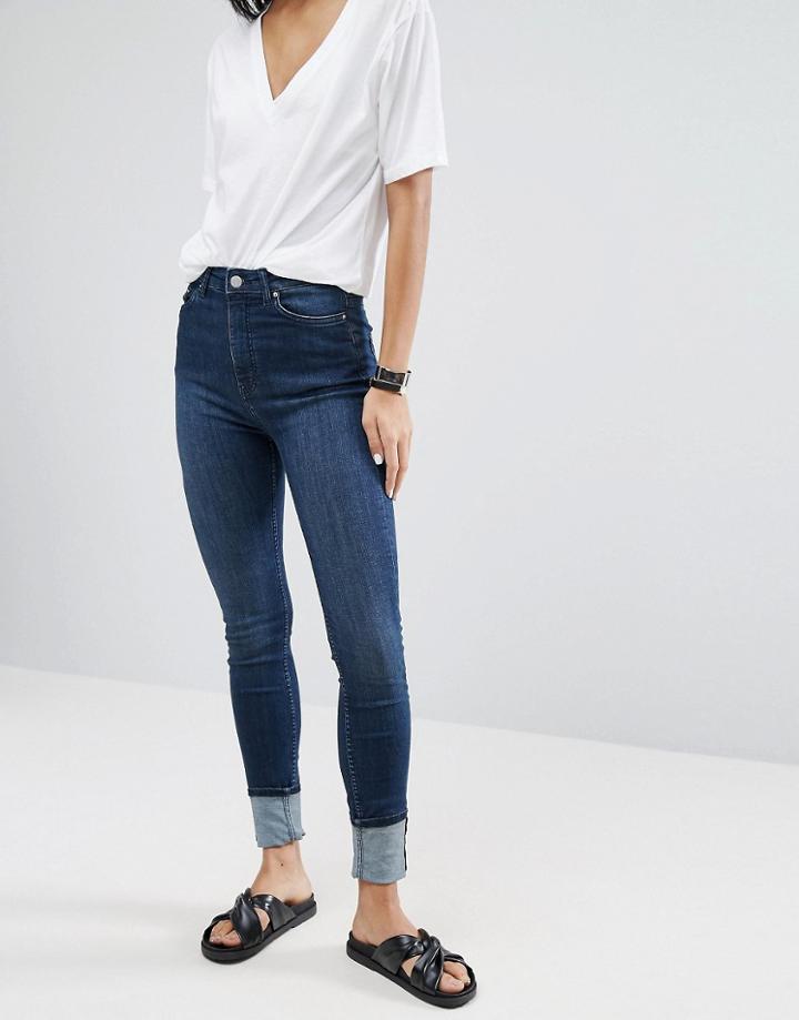 Weekday Super High Waist Body Jean - Blue