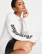 I Saw It First Motif Detail Long Sleeve Top In White