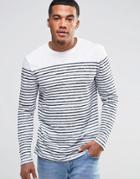 New Look Long Sleeve Top With Stripes - White