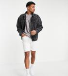 New Look Oversized Denim Jacket In Mid Gray-grey