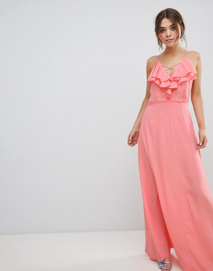 New Look Ruffle Maxi Dress - Orange