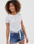 Hollister T-shirt In Stripe With Logo-blue