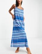 Lauren By Ralph Lauren Night Dress In Blue Pattern-blues