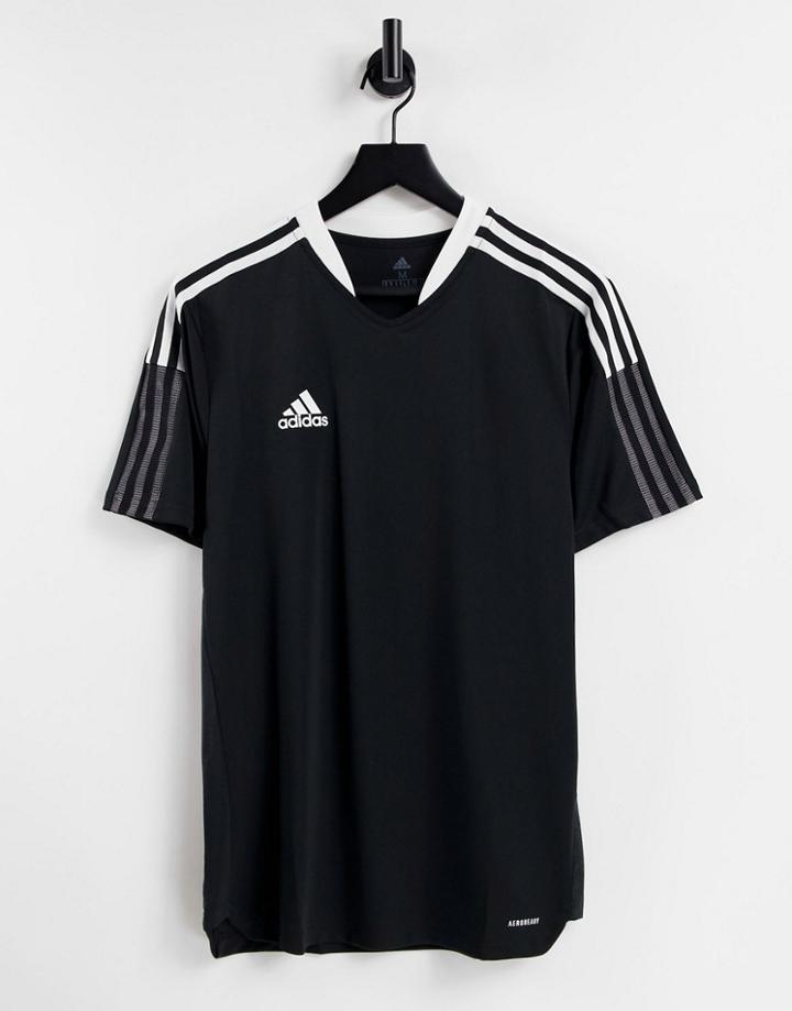 Adidas Soccer Tiro 21 T-shirt In Black
