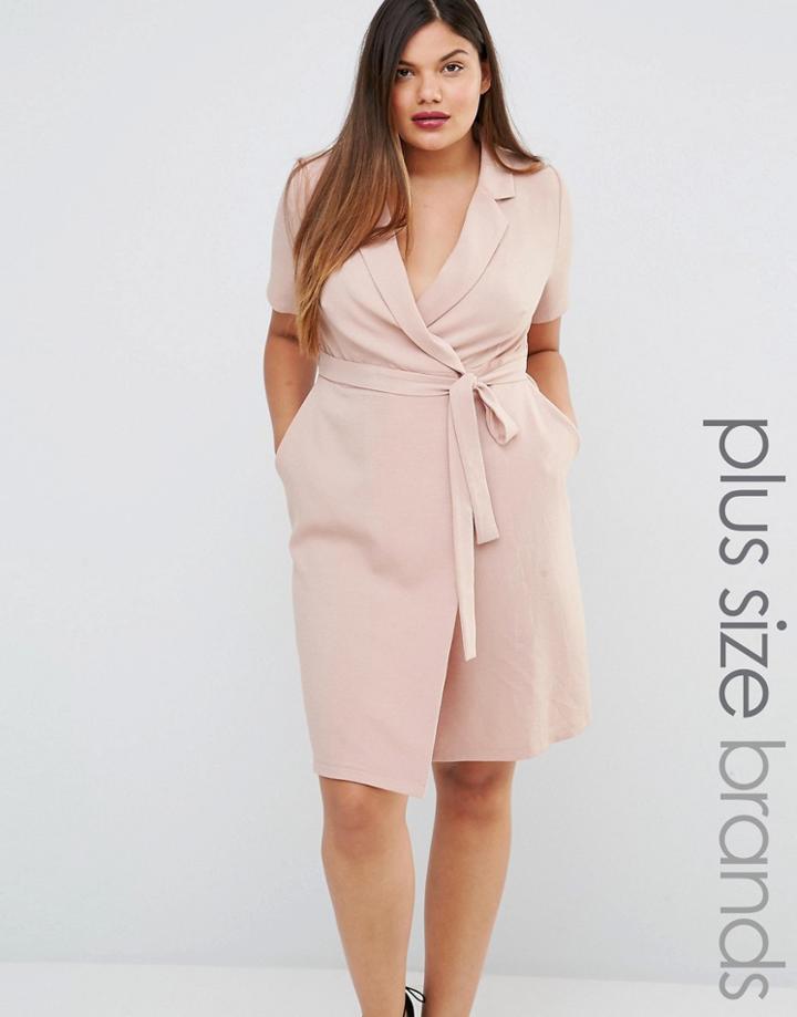 Koko Plus Wrap Dress - Pink