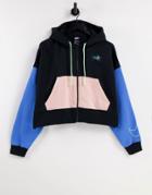 Nike 'pink Out Loud' Zip-through Hoodie In Black/multi