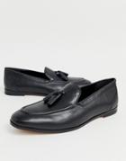 Kg By Kurt Geiger Tassel Loafers In Black Leather - Black