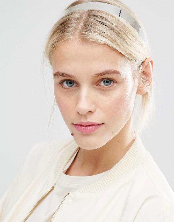 Monki Round Metal Headband - Silver